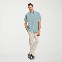Van Heusen Weekend Mens Short Sleeve Camp Shirt