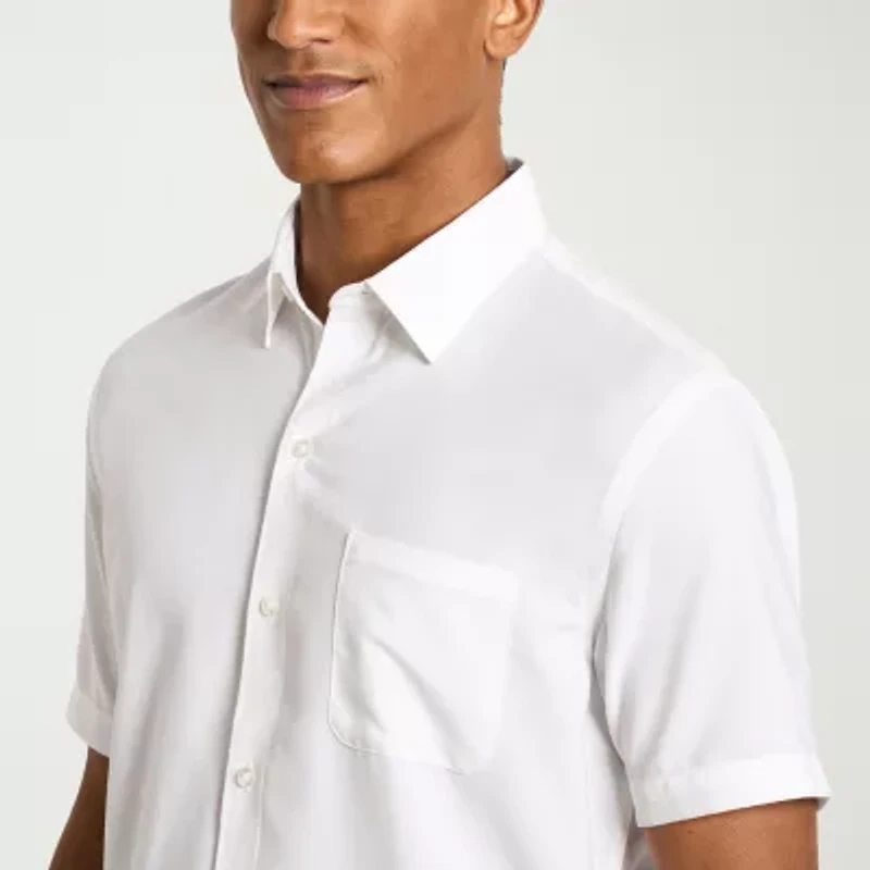 Van Heusen Weekend Mens Short Sleeve Camp Shirt