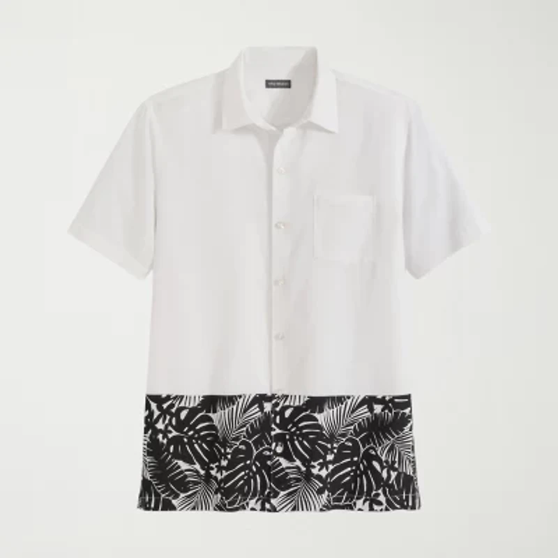 Van Heusen Weekend Mens Short Sleeve Camp Shirt