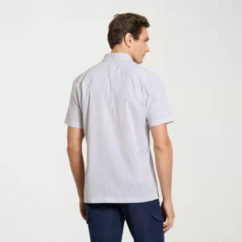 Van Heusen Originals Mens Short Sleeve Regular Fit Button-Down Shirt