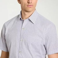 Van Heusen Originals Mens Short Sleeve Regular Fit Button-Down Shirt