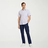 Van Heusen Originals Mens Short Sleeve Regular Fit Button-Down Shirt