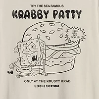 Mens Crew Neck Short Sleeve Classic Fit Spongebob Big and Tall Graphic T-Shirt