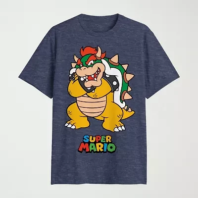 Novelty Mens Crew Neck Short Sleeve Classic Fit Bowser Big and Tall Graphic T-Shirt