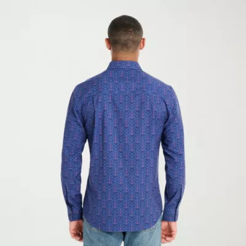 Nick Graham Mens Regular Fit Easy Care Long Sleeve Dress Shirt