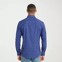 Nick Graham Mens Regular Fit Easy Care Long Sleeve Dress Shirt