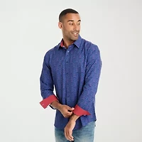 Nick Graham Mens Regular Fit Easy Care Long Sleeve Dress Shirt