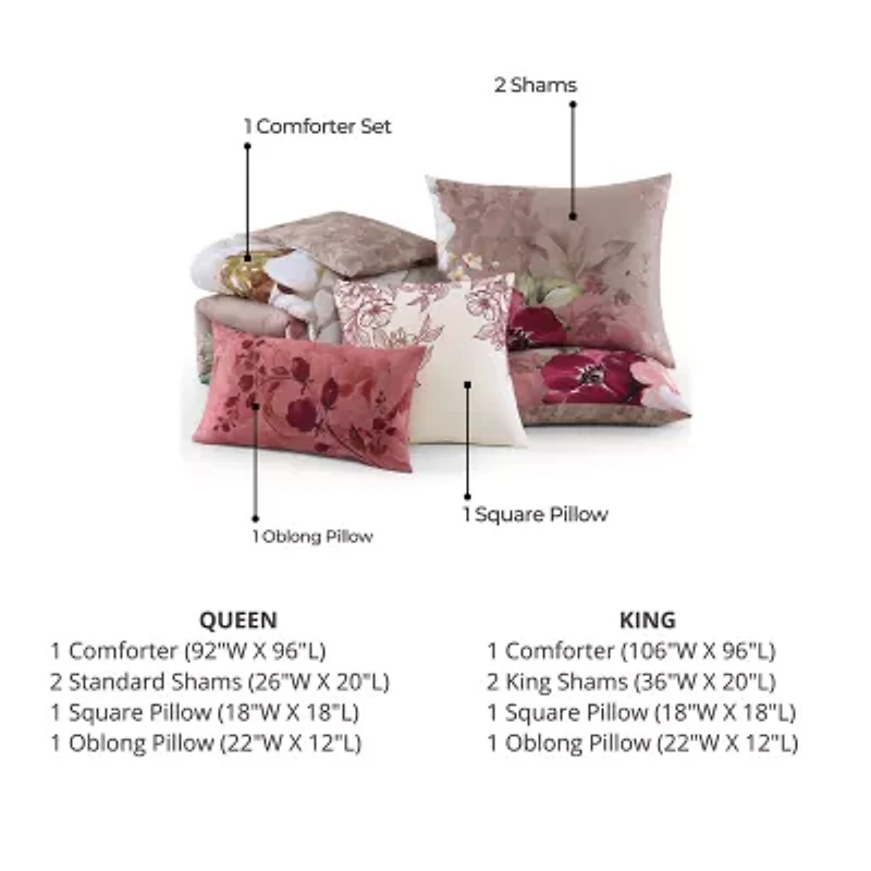 Bebejan Florence 5-pc. Midweight Reversible Comforter Set