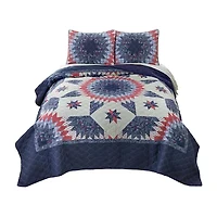 Donna Sharp Bluefield Star Easy Care Quilt Set