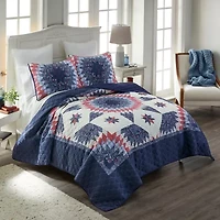 Donna Sharp Bluefield Star Easy Care Quilt Set