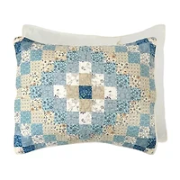 Donna Sharp Blue Diamond Floral Easy Care Quilt Set