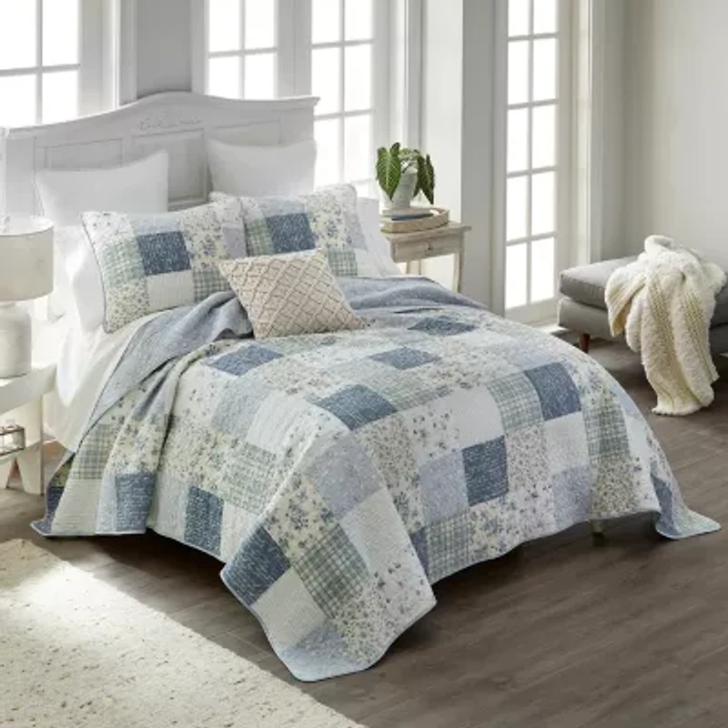 Donna Sharp Blue Pastures Easy Care Quilt Set