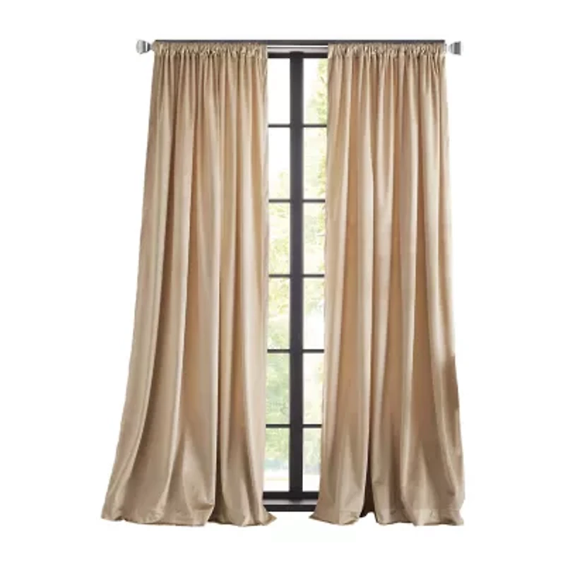 Martha Stewart Martha'S Velvet Back Tab Room Darkening Set of 2 Curtain Panel
