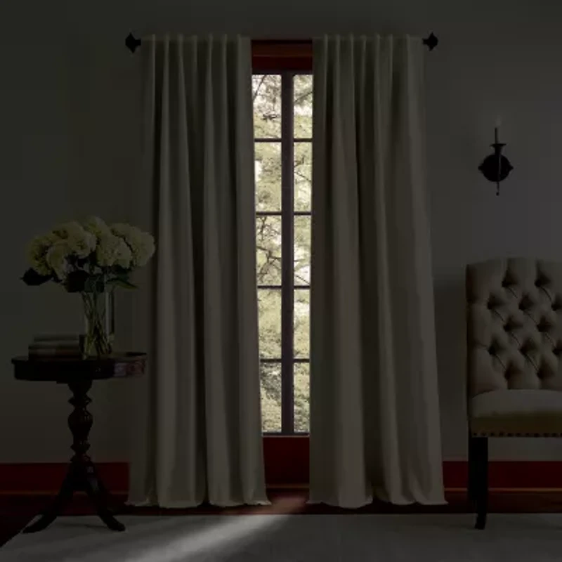 Martha Stewart Spellbound Rod Pocket Blackout Set of 2 Curtain Panel