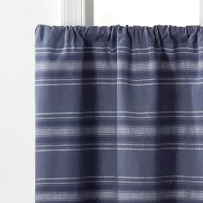 Martha Stewart Ruffle Stripe 2-pc. Rod Pocket Window Tier