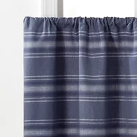 Martha Stewart Ruffle Stripe 2-pc. Rod Pocket Window Tier