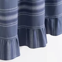 Martha Stewart Ruffle Stripe 2-pc. Rod Pocket Window Tier