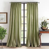 Martha Stewart Martha'S Velvet Back Tab Room Darkening Set of 2 Curtain Panel