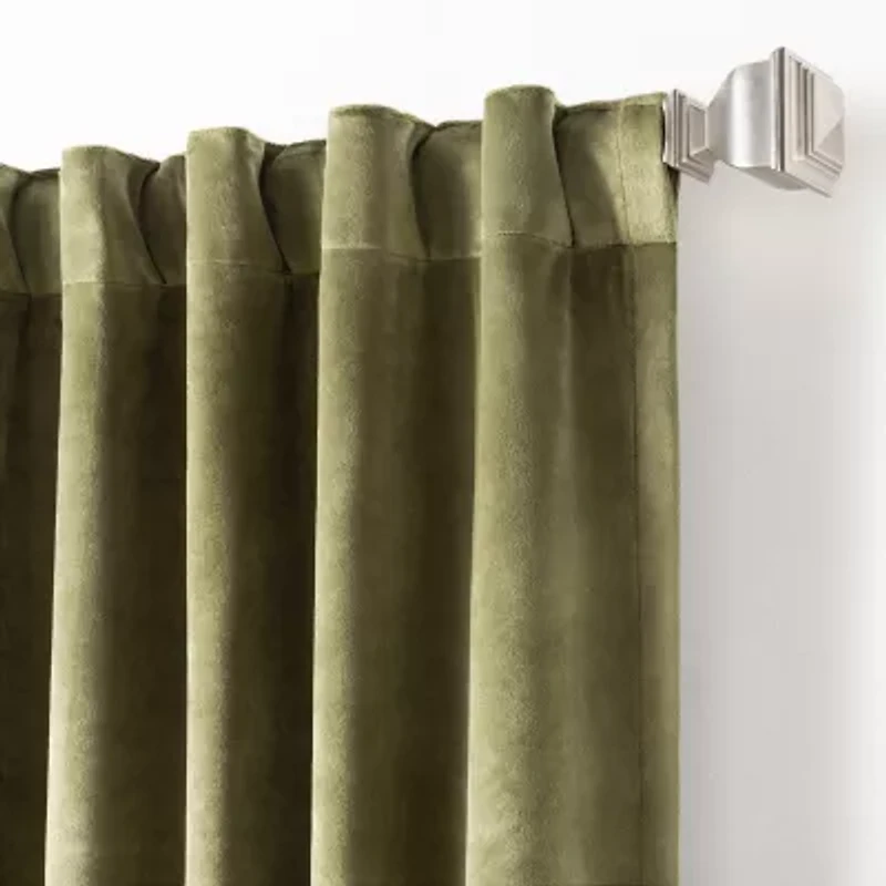 Martha Stewart Martha'S Velvet Back Tab Room Darkening Set of 2 Curtain Panel