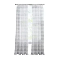 CHF Harbor Rod Pocket Sheer Set of 2 Curtain Panel