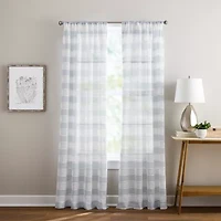 CHF Harbor Rod Pocket Sheer Set of 2 Curtain Panel