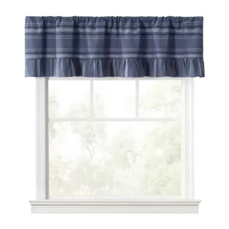 Martha Stewart Ruffle Stripe Rod Pocket Valance