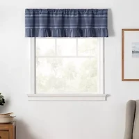 Martha Stewart Ruffle Stripe Rod Pocket Valance