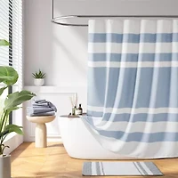 Madison Park Spa Waffle  With 3m Treatment Shower Curtain