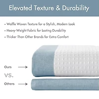 Madison Park Spa Waffle  With 3m Treatment Shower Curtain