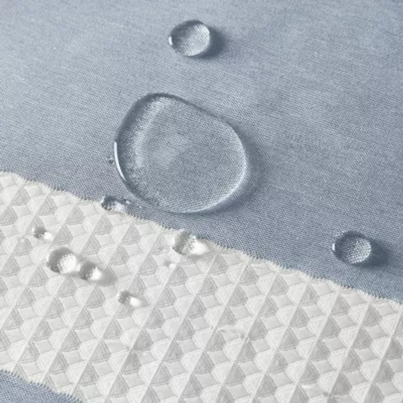 Madison Park Spa Waffle  With 3m Treatment Shower Curtain