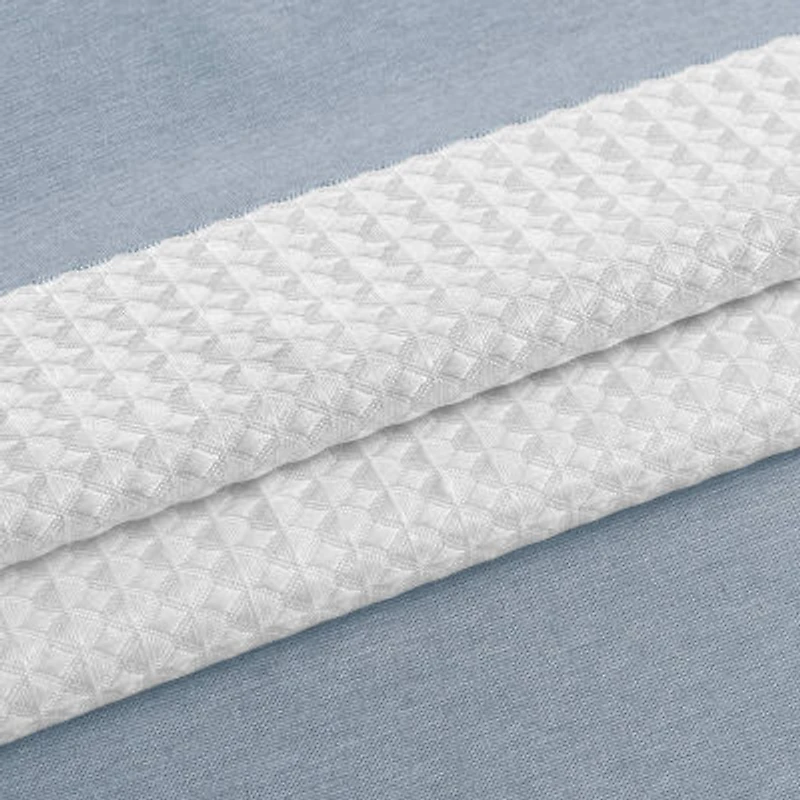 Madison Park Spa Waffle  With 3m Treatment Shower Curtain