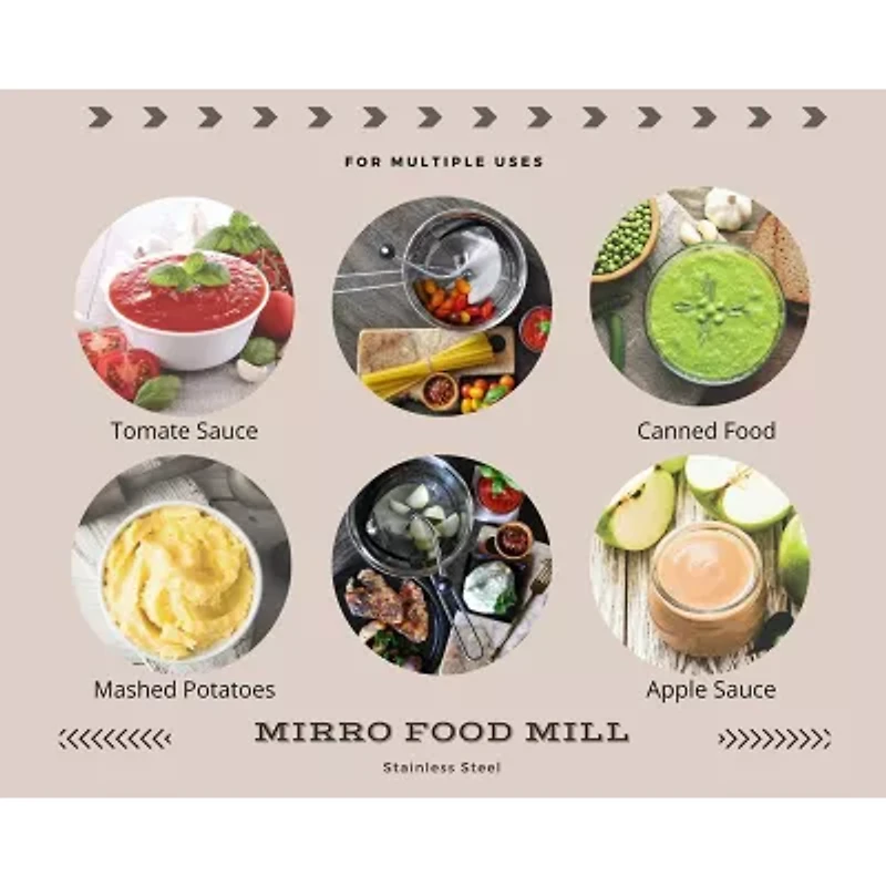 MIRRO Stainless Steel 3.5-qt. Food Mill