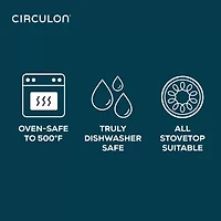 Circulon Halo with LaserDefense Ceramic Nonstick 10" Frying Pan