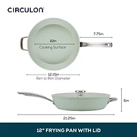 Circulon Halo with LaserDefense Ceramic Nonstick 12" Covered Frypan