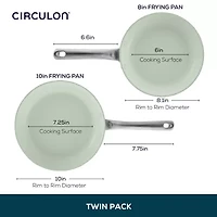 Circulon Halo with LaserDefense Ceramic Nonstick 2-pc. Frying Pan Set