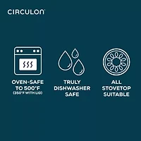 Circulon Halo with LaserDefense Ceramic Nonstick 5-qt. Covered Saute Pan