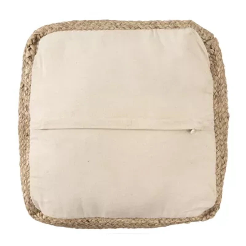 LR Home Layla 18" Handmade Jute Pouf