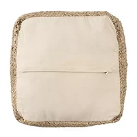LR Home Layla 18" Handmade Jute Pouf