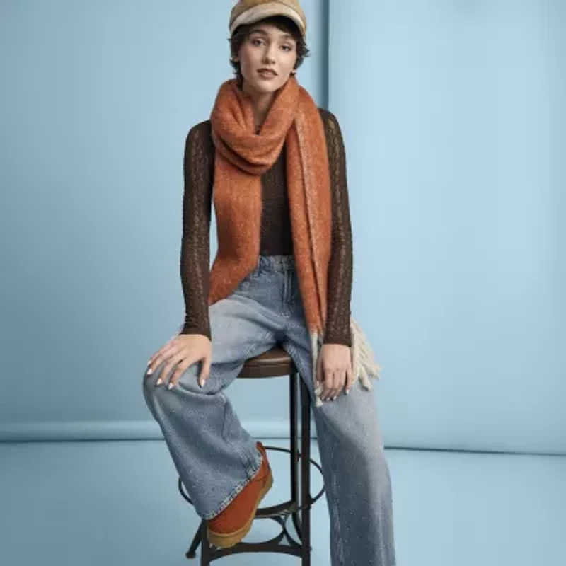 a.n.a Extreme Fringe Wrap Scarf