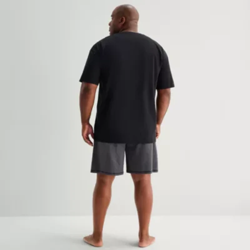 Shaquille O'Neal XLG™ Mens Crew Neck Short Sleeve 2-pc. Big and Tall Pajama Sets