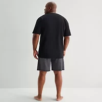 Shaquille O'Neal XLG™ Mens Crew Neck Short Sleeve 2-pc. Big and Tall Pajama Sets