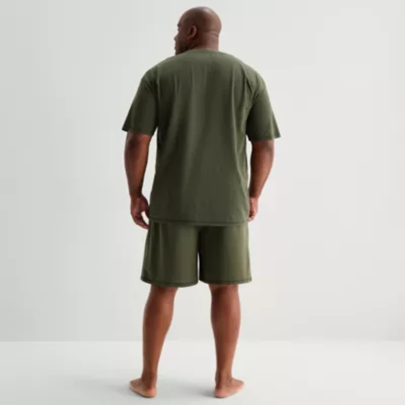 Shaquille O'Neal XLG™ Mens Crew Neck Short Sleeve 2-pc. Big and Tall Pajama Sets