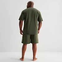 Shaquille O'Neal XLG™ Mens Crew Neck Short Sleeve 2-pc. Big and Tall Pajama Sets