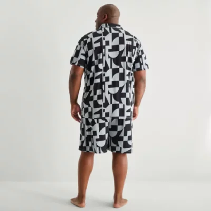 Shaquille O'Neal XLG™ Mens Short Sleeve 2-pc. Big and Tall Pajama Sets