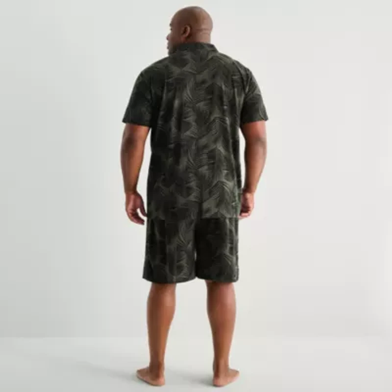 Shaquille O'Neal XLG™ Mens Short Sleeve 2-pc. Big and Tall Pajama Sets