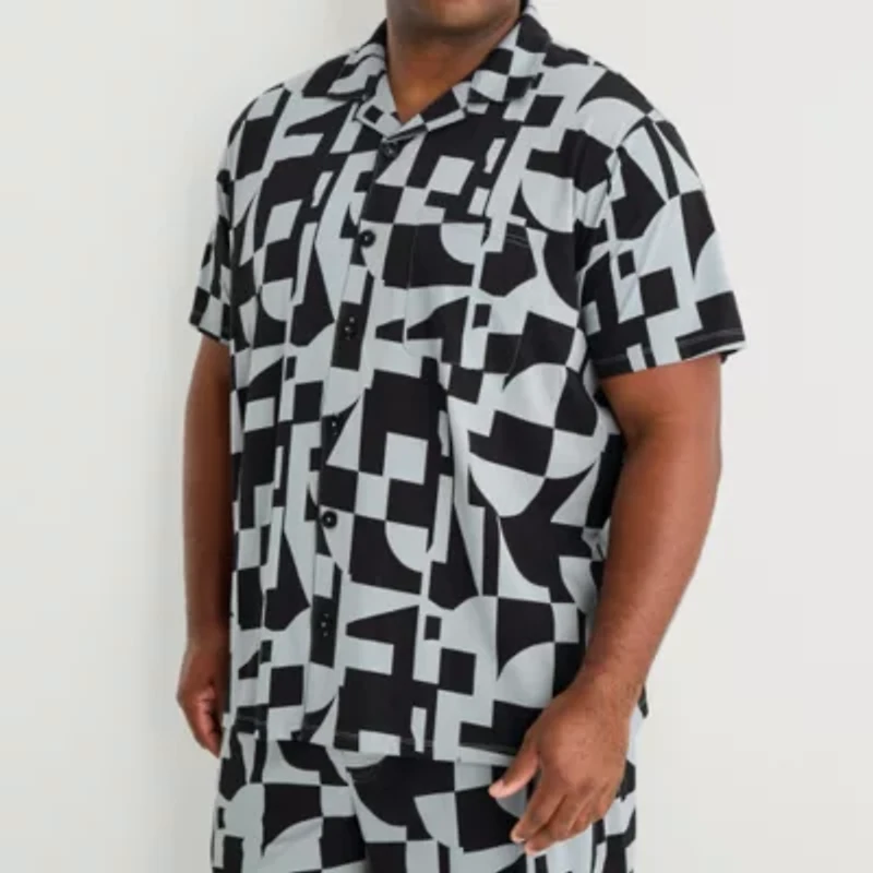 Shaquille O'Neal XLG™ Mens Short Sleeve 2-pc. Big and Tall Pajama Sets