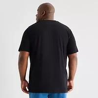 mutual weave Mens Easy-on + Easy-off Crew Neck Short Sleeve Adaptive Big and Tall T-Shirt