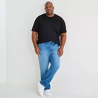 mutual weave Mens Easy-on + Easy-off Crew Neck Short Sleeve Adaptive Big and Tall T-Shirt