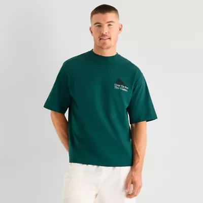 Xersion Mens Crew Neck Short Sleeve Oversized Graphic T-Shirt