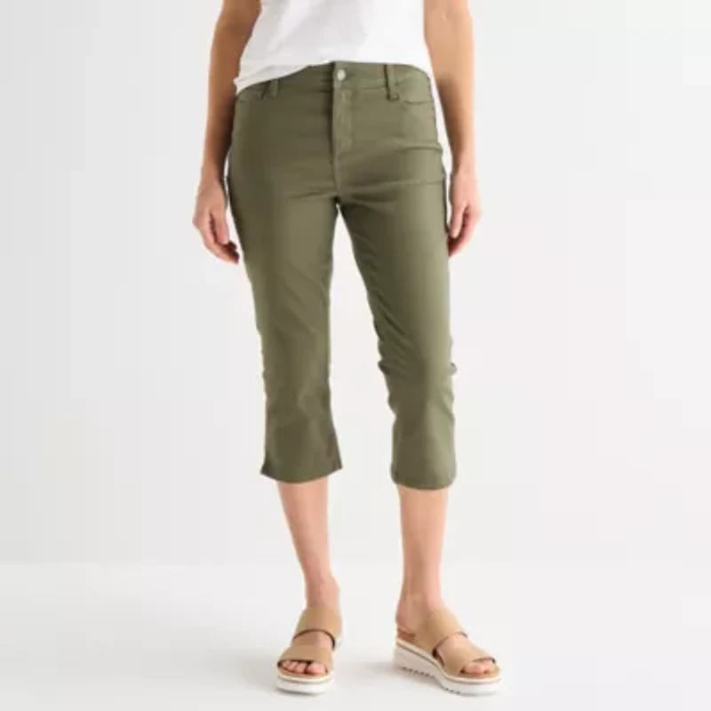 St. John's Bay Womens Tall Mid Rise Capri Jean